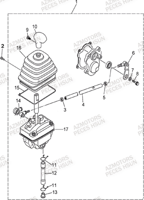 Tringlerie De Vitesses HSUN Pièces Quad HSUN H5 - 500cc 4x4 EFI