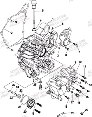 Boite De Vitesses HSUN Pièces Quad HSUN H8 - 800cc 4x4 EFI