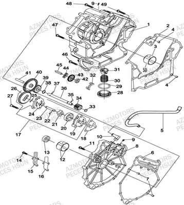 Carter Droit HSUN Pièces Quad HSUN H8 - 800cc 4x4 EFI