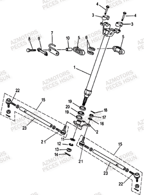 Colonne De Direction HSUN Pièces Quad HSUN H8 - 800cc 4x4 EFI