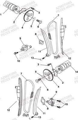 Distribution HSUN Pièces Quad HSUN H8 - 800cc 4x4 EFI