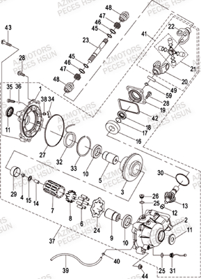 Pont Avant HSUN Pièces Quad HSUN H8 - 800cc 4x4 EFI