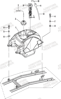 Reservoir HSUN Pièces Quad HSUN H8 - 800cc 4x4 EFI