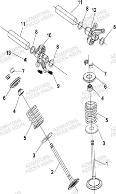 Soupapes HSUN Pièces Quad HSUN H8 - 800cc 4x4 EFI