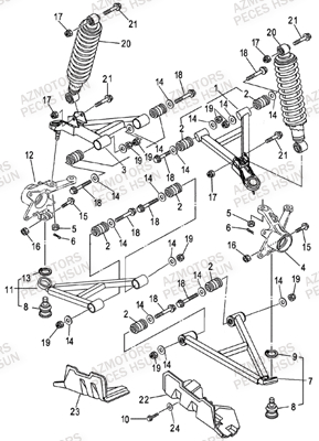 SUSPENSION AVANT HSUN H8