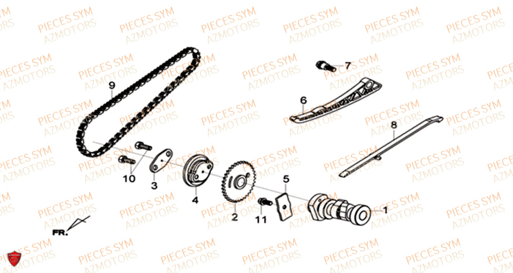 Arbre A Cames SYM Pièces HD 300I ABS - LS30W1-EU (2019-2020)