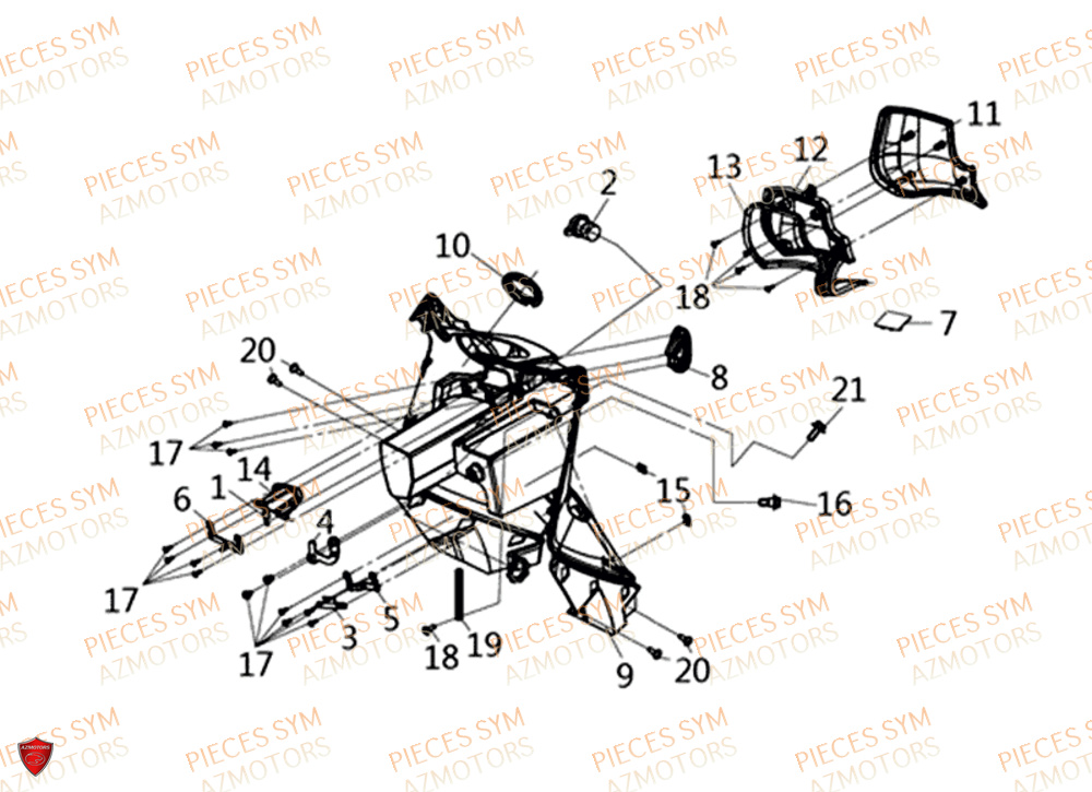 Boite A Gant SYM Pièces HD 300I ABS - LS30W1-EU (2019-2020)