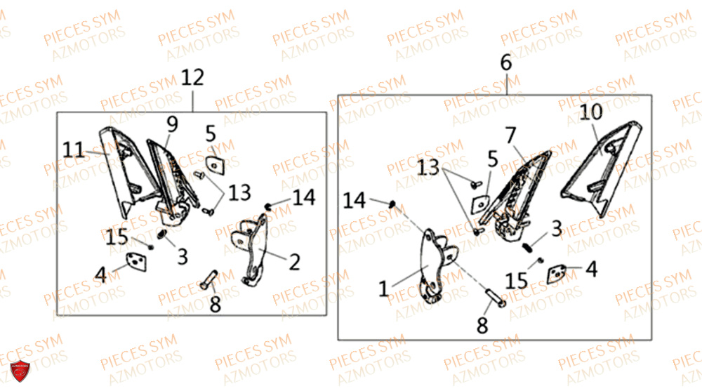 Cale Pieds SYM Pièces HD 300I ABS - LS30W1-EU (2019-2020)