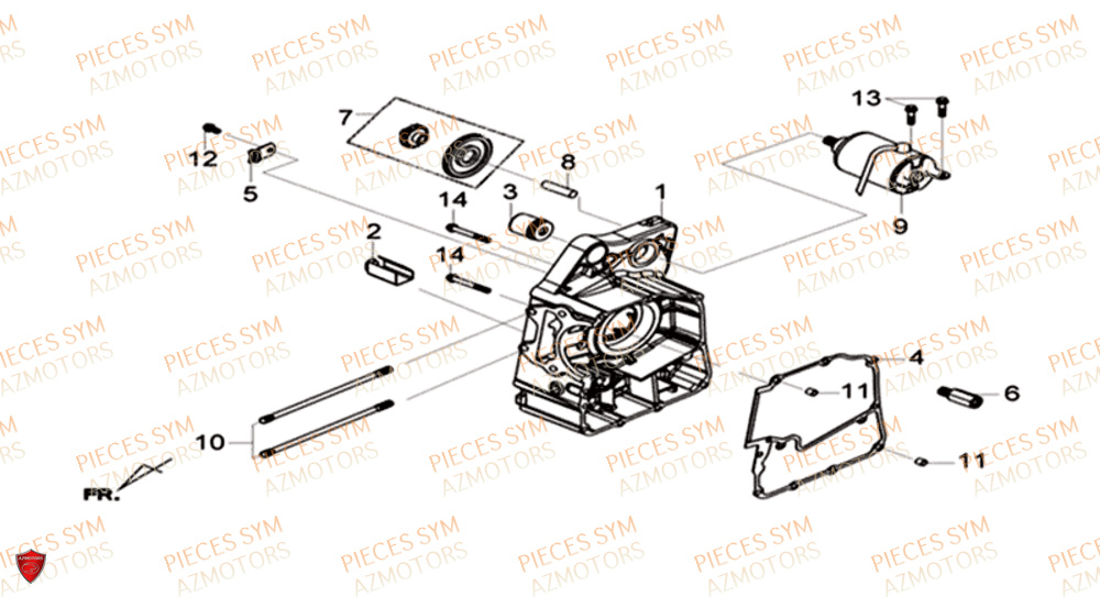 Carter Droit SYM Pièces HD 300I ABS - LS30W1-EU (2019-2020)
