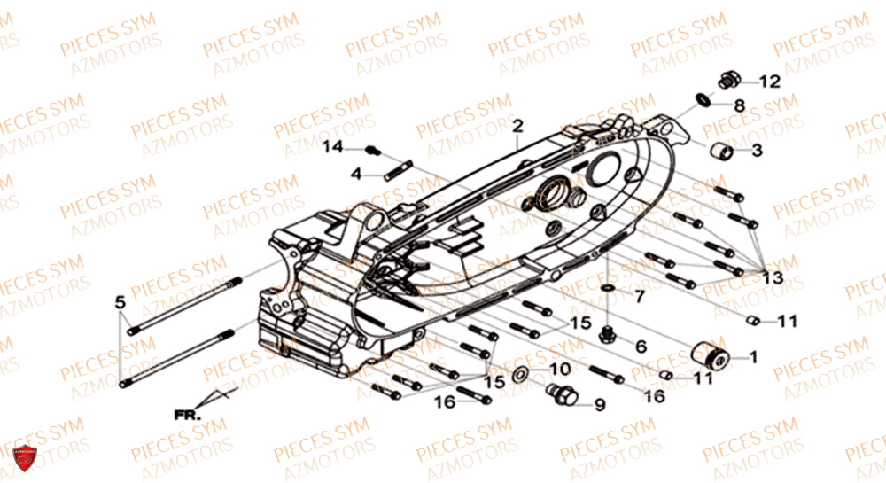 Carter Gauche SYM Pièces HD 300I ABS - LS30W1-EU (2019-2020)