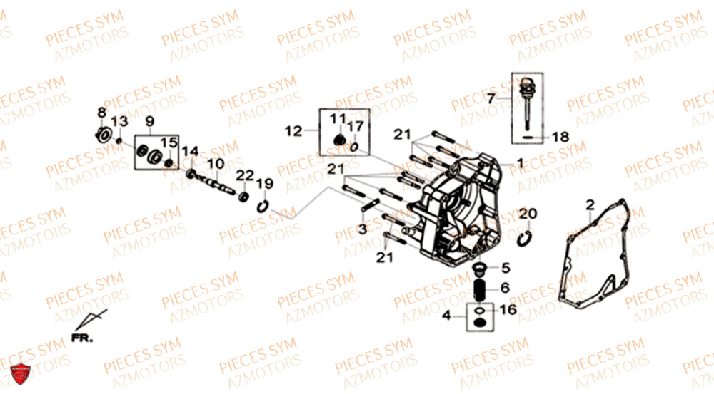 Couvercle De Carter Droit SYM Pièces HD 300I ABS - LS30W1-EU (2019-2020)