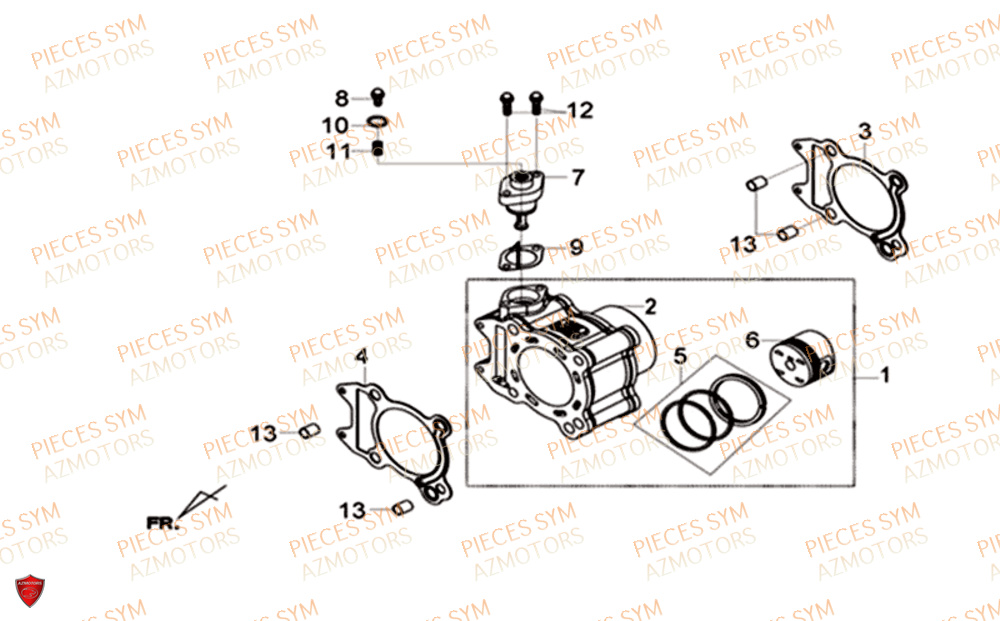 Cylindre SYM Pièces HD 300I ABS - LS30W1-EU (2019-2020)