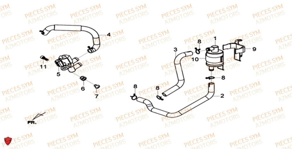 Depollueur SYM Pièces HD 300I ABS - LS30W1-EU (2019-2020)