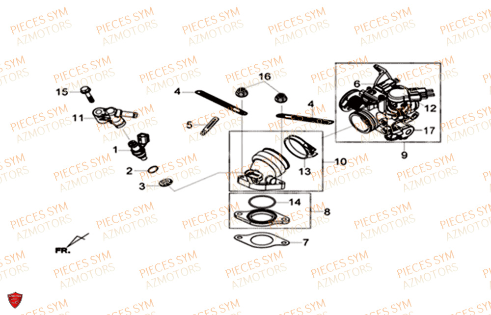 Injection SYM Pièces HD 300I ABS - LS30W1-EU (2019-2020)