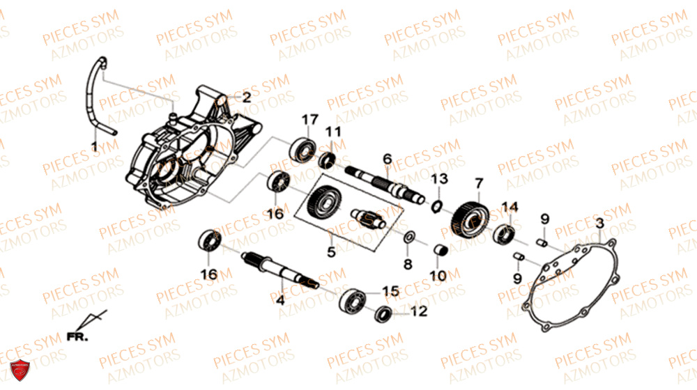 Transmission SYM Pièces HD 300I ABS - LS30W1-EU (2019-2020)