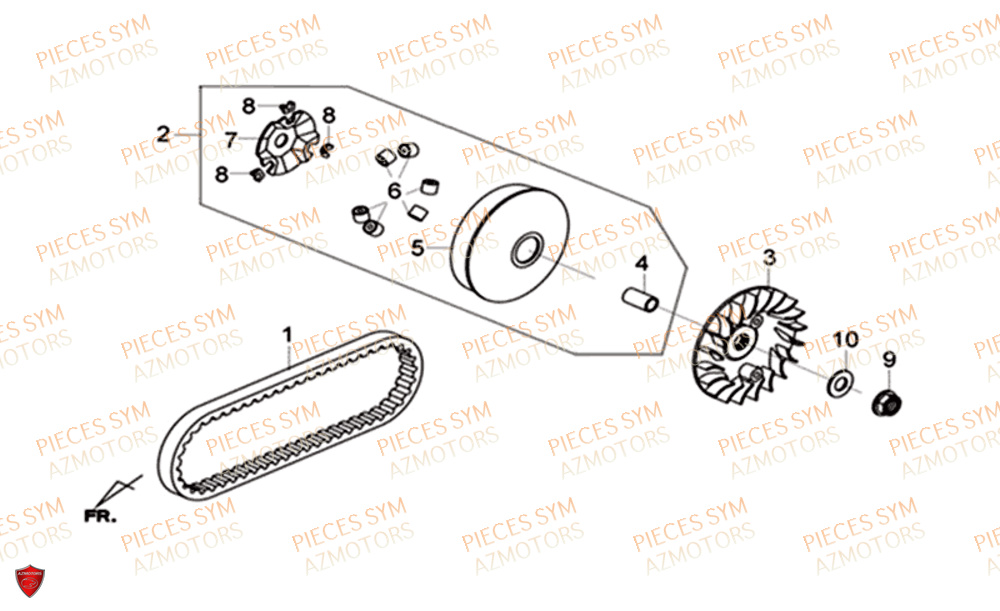 Variateur SYM Pièces HD 300I ABS - LS30W1-EU (2019-2020)