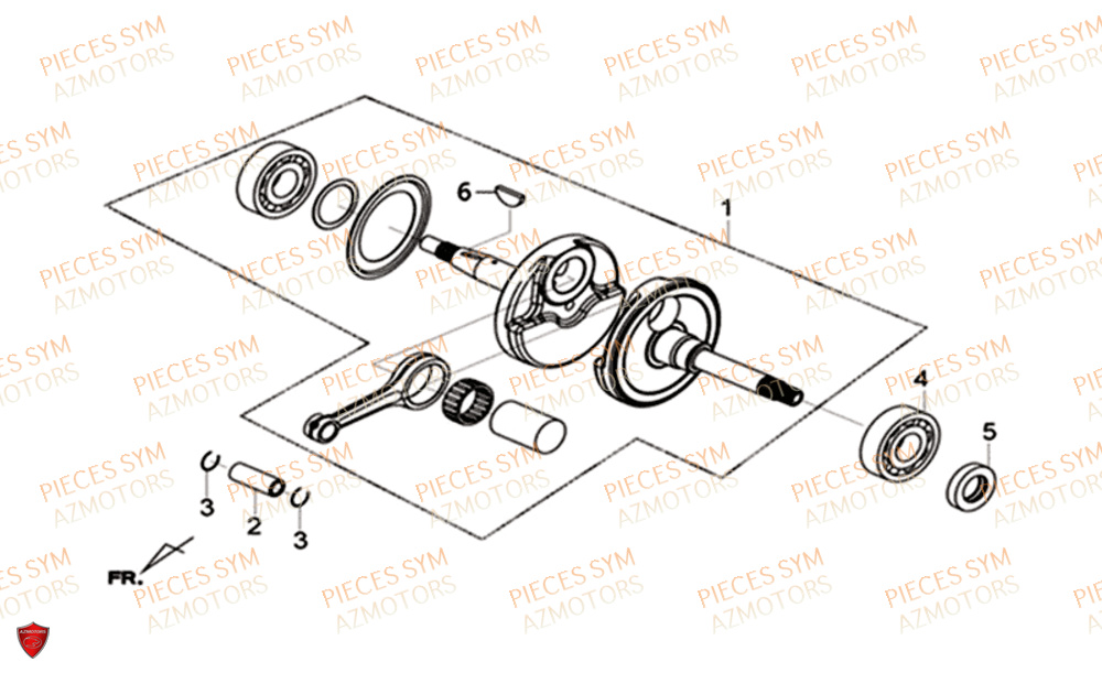 Vilbrequin SYM Pièces HD 300I ABS - LS30W1-EU (2019-2020)