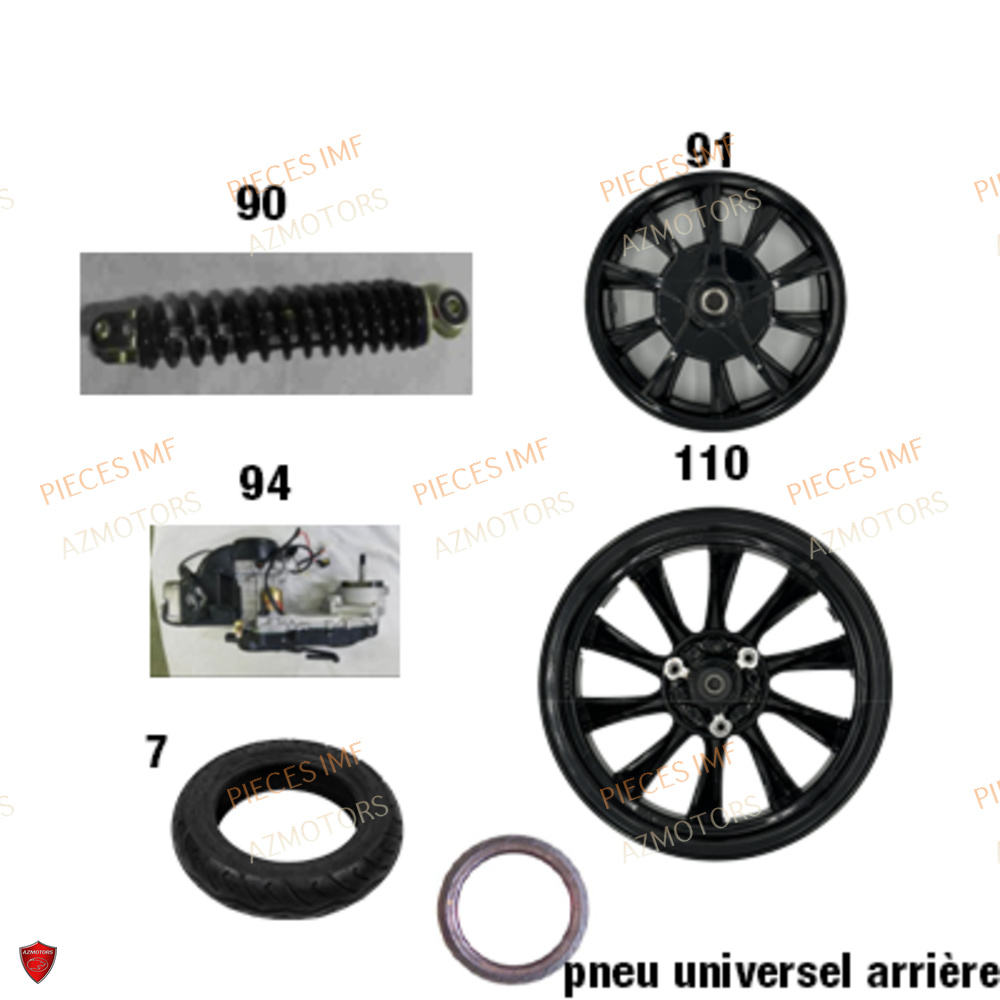 Amortisseur Roues Moteur AZMOTORS PIECES HIGHWAY EURO 5
