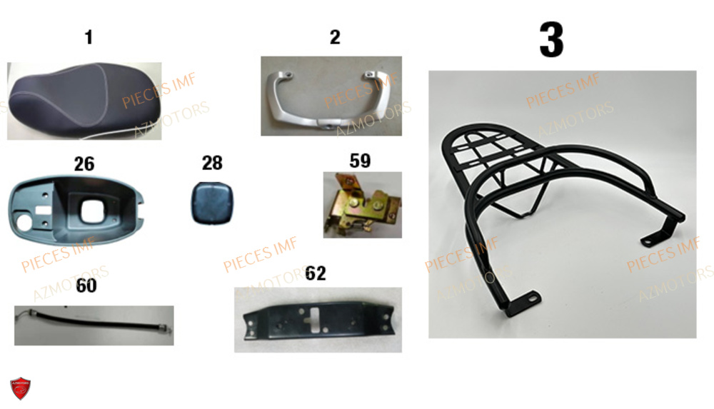 Selle AZMOTORS PIECES HIGHWAY EURO 5