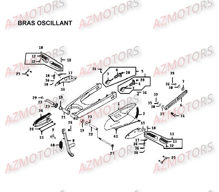 BRAS_OSCILLANT KYMCO Pièces Moto Kymco METEORIT 125 