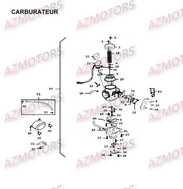 CARBURATEUR KYMCO HIPSTER4V