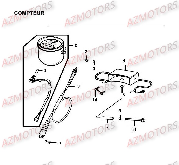 COMPTEUR KYMCO HIPSTER4V