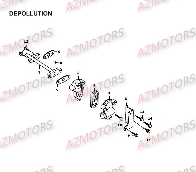 Depollution KYMCO Pièces Moto Kymco HIPSTER 125 4V 4T EURO II (RH25AD)