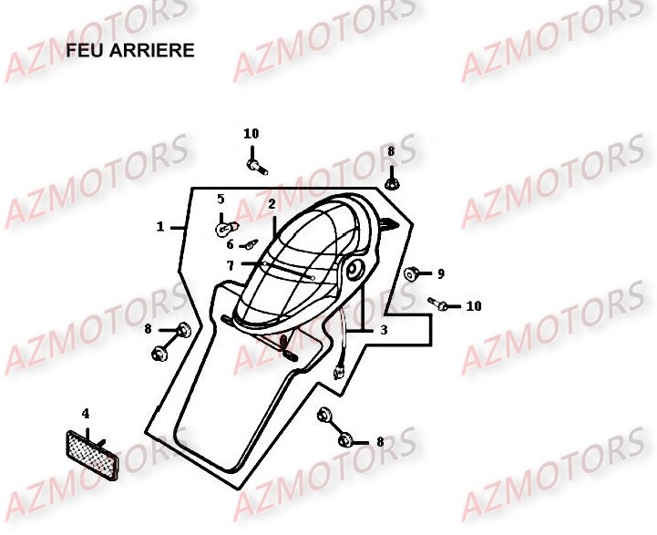 FEU_ARRIERE KYMCO Pièces Moto Kymco METEORIT 125 