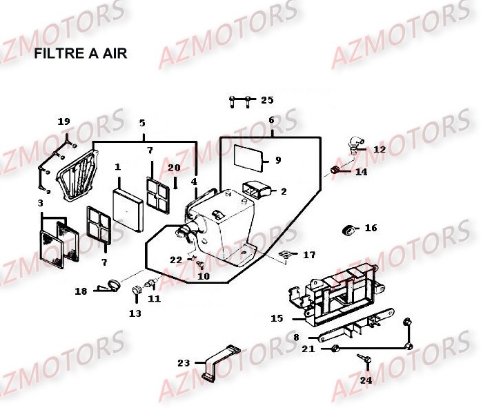 FILTRE_A_AIR KYMCO Pièces Moto Kymco METEORIT 125 