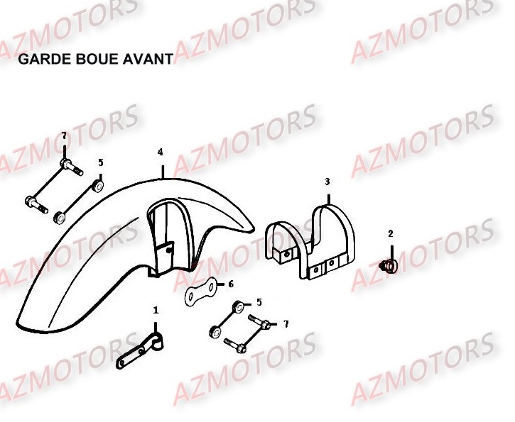 GARDE BOUE AVANT KYMCO HIPSTER4V