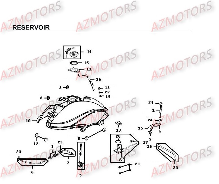 RESERVOIR KYMCO HIPSTER4V