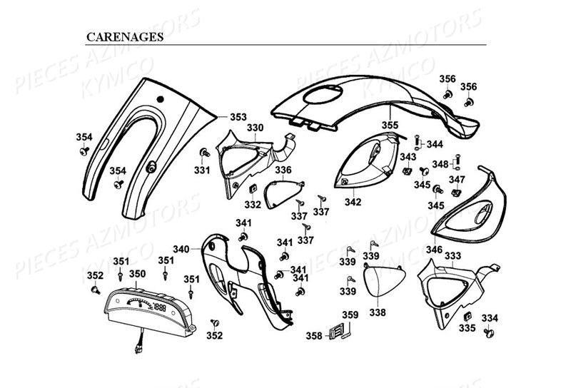 Carenages KYMCO Pièces_Moto_Kymco HIPSTER_125_2V