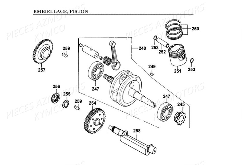 EMBIELLAGE PISTON pour HIPSTER 125 2V