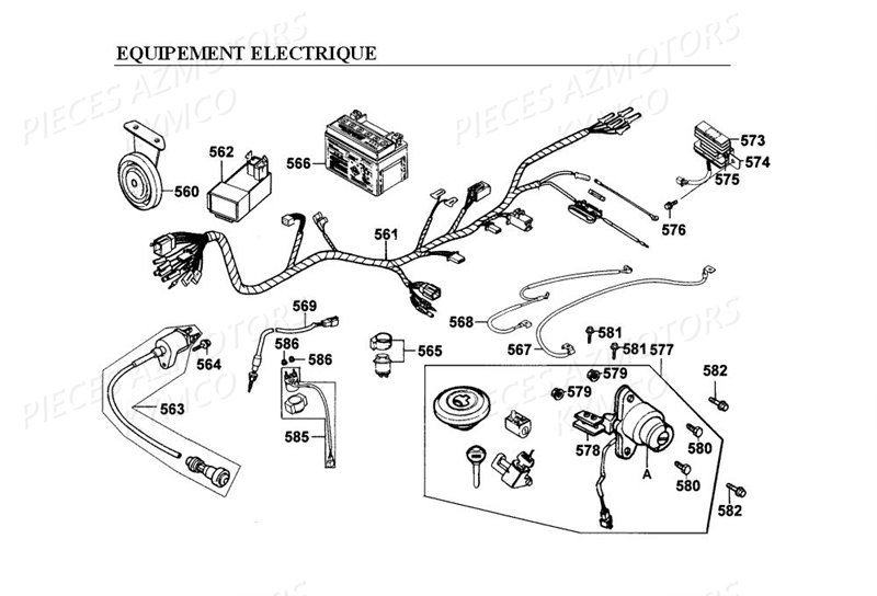 Equipement Electrique KYMCO Pièces HIPSTER 125 2V 4T EURO I (RJ25AA)