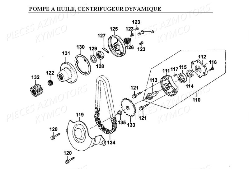 Pompe A Huile KYMCO Pièces_Moto_Kymco HIPSTER_125_2V