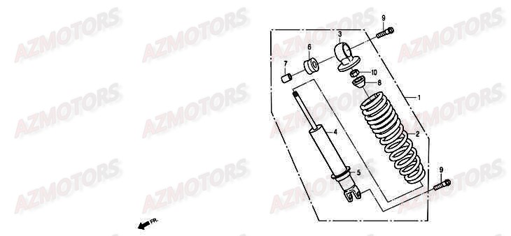 Amortisseur DAELIM Pieces Scooter DAELIM History 125cc