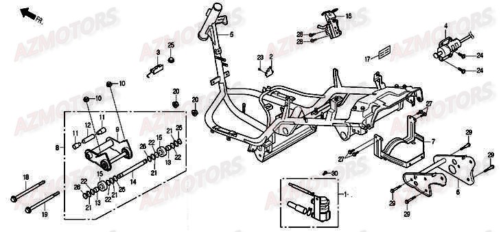 Cadre Et Chassis DAELIM Pieces Scooter DAELIM History 125cc