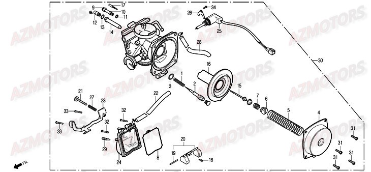 Carburateur DAELIM Pieces Scooter DAELIM History 125cc