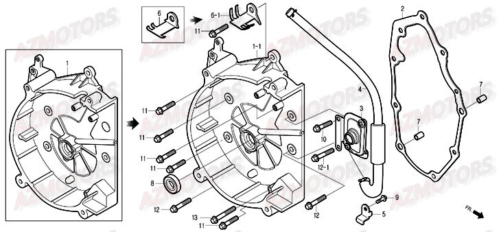 Carter Droit DAELIM Pieces Scooter DAELIM History 125cc