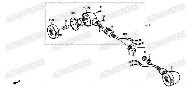 Clignotants DAELIM Pieces Scooter DAELIM History 125cc