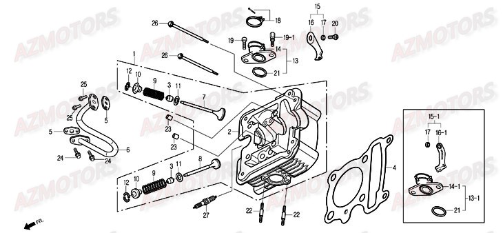 Culasse DAELIM Pieces Scooter DAELIM History 125cc