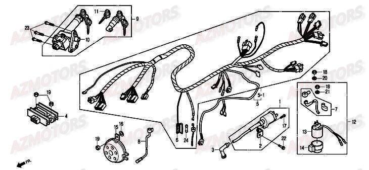 Equipement Electrique DAELIM Pieces Scooter DAELIM History 125cc