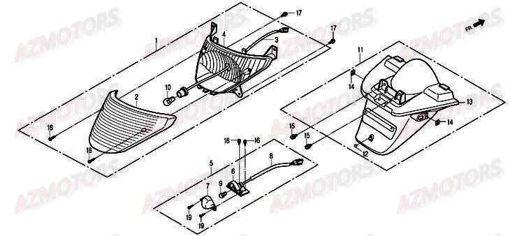 Feu Arriere DAELIM Pieces Scooter DAELIM History 125cc