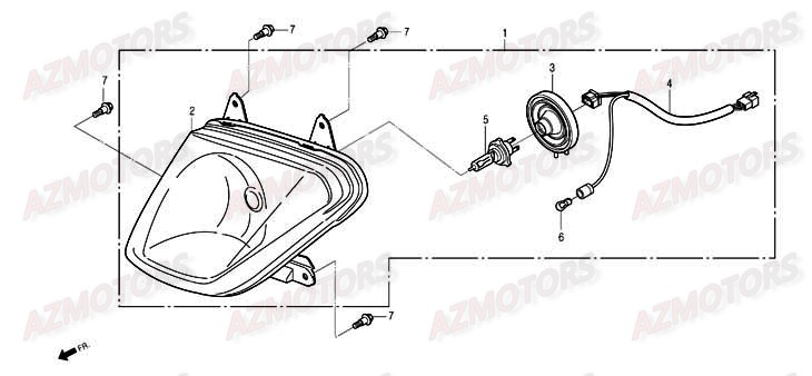 Optique De Phare DAELIM Pieces Scooter DAELIM History 125cc