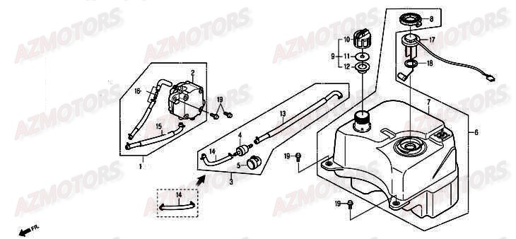 Reservoir De Carburant DAELIM Pieces Scooter DAELIM History 125cc