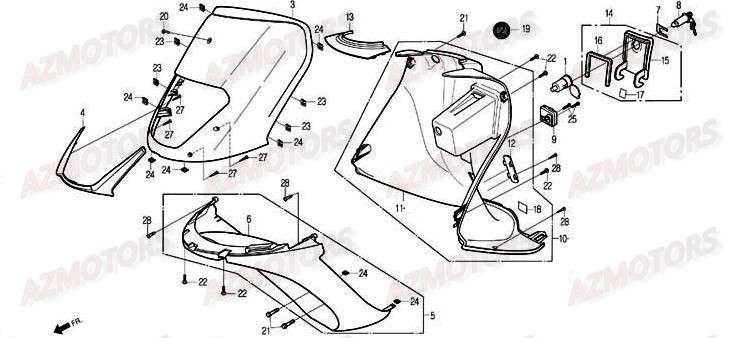 Tablier DAELIM Pieces Scooter DAELIM History 125cc