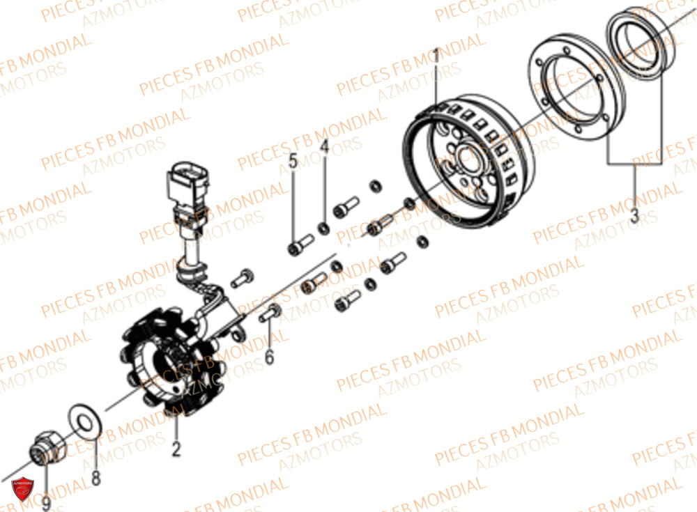 Allumage FB MONDIAL Pieces HPS 125 CBS E5 (ZH5CR030)