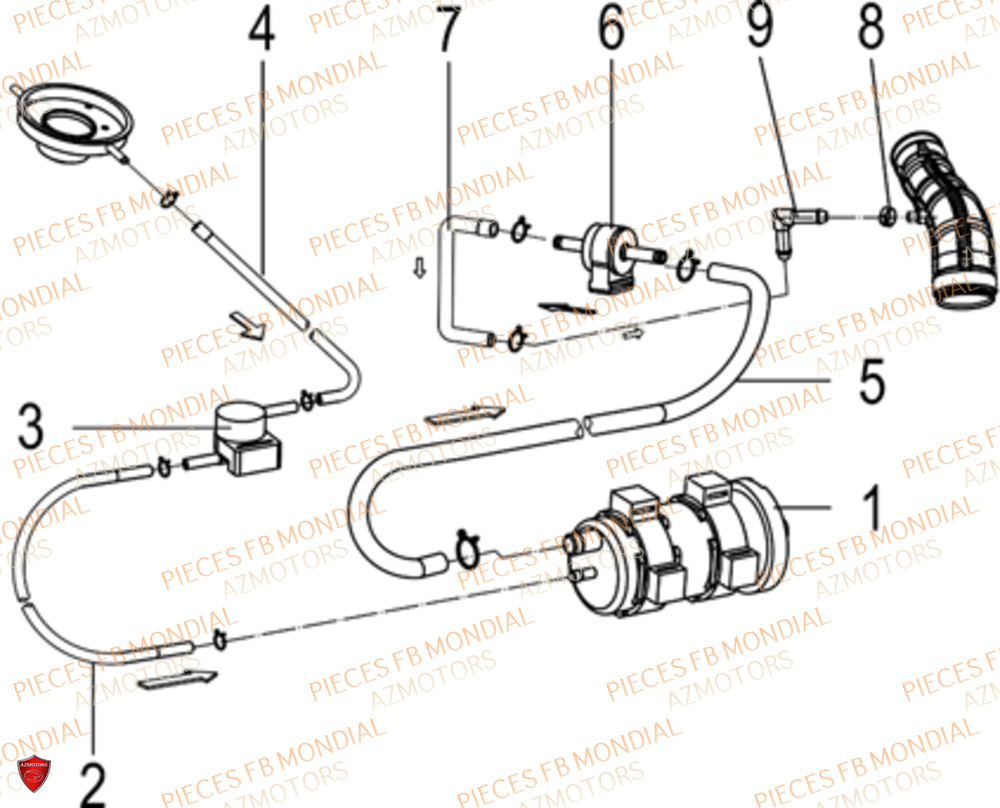 Canister FB MONDIAL Pieces HPS 125 CBS E5 (ZH5CR030)