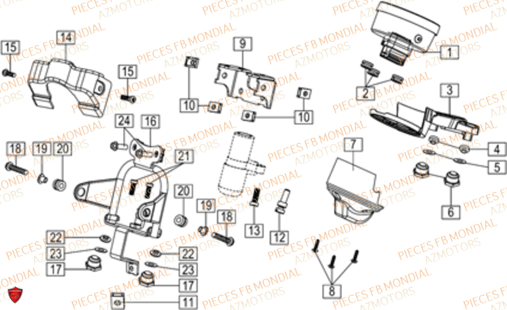 Compteur FB MONDIAL Pieces HPS 125 CBS E5 (ZH5CR030)
