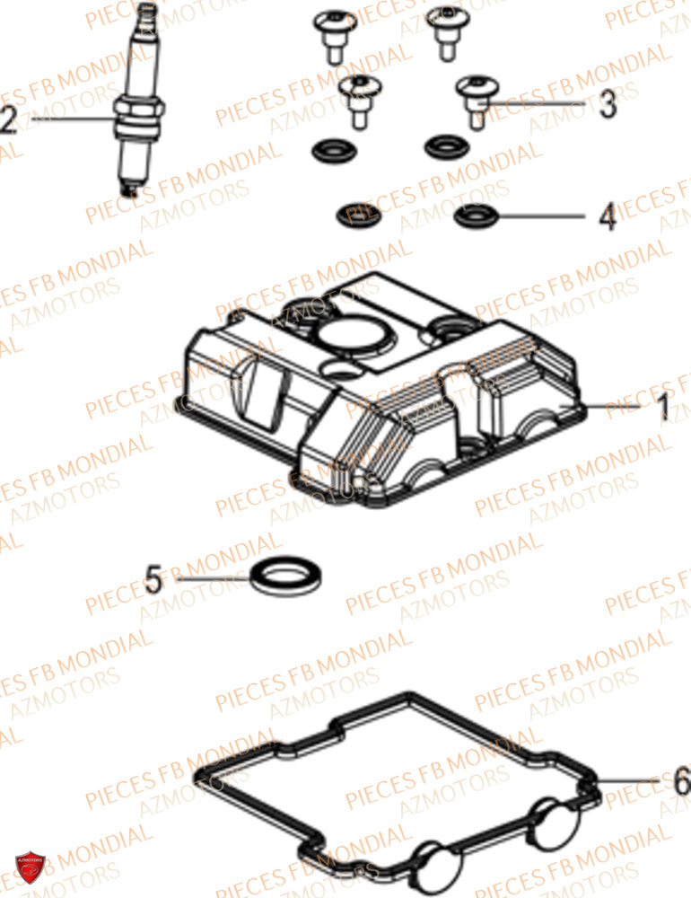Couvre Culasse FB MONDIAL Pieces HPS 125 CBS E5 (ZH5CR030)